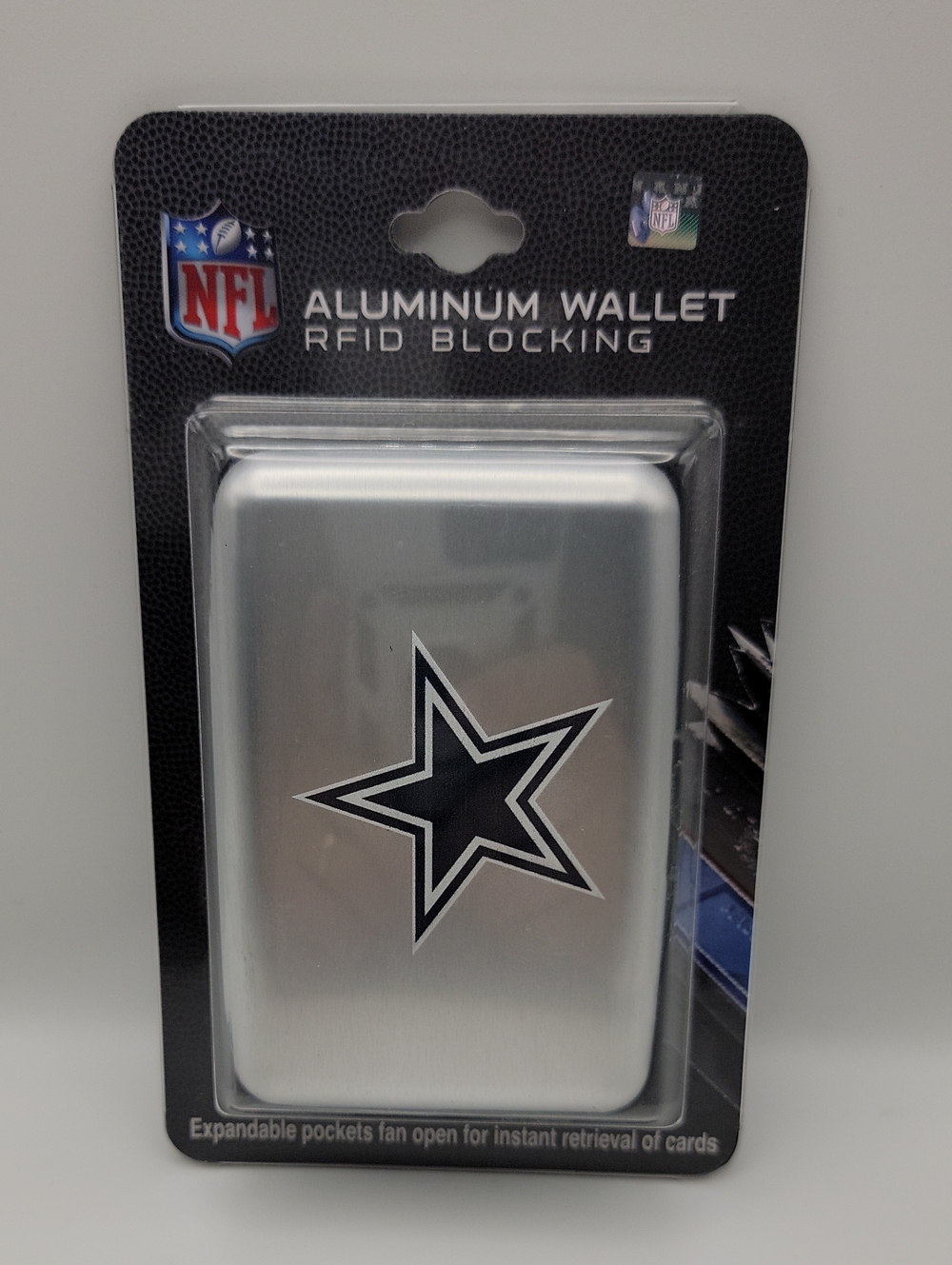 NFL Dallas Cowboys Aluminum RFID-Blocking Wallet - Silver/Black